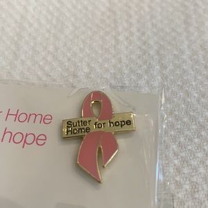 Breast Cancer Pink Awareness Vintage Collectible Ribbon Lapel Pin by Sutter Home